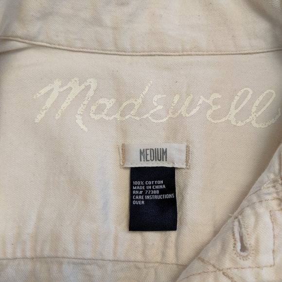 Madewell White Denim Vest -- Medium - Picture 6 of 7